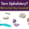 Torn dental chair upholstery