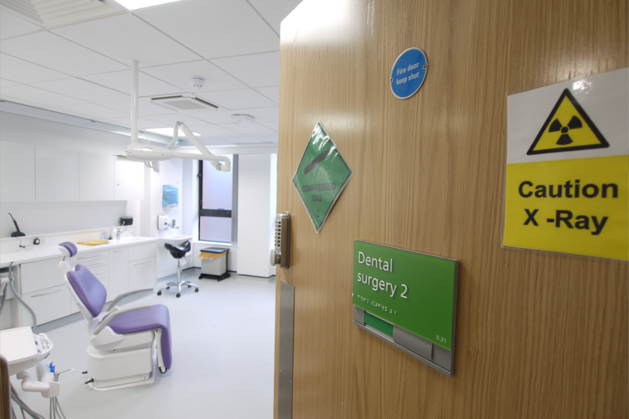 Hertfordshire NHS surgery door