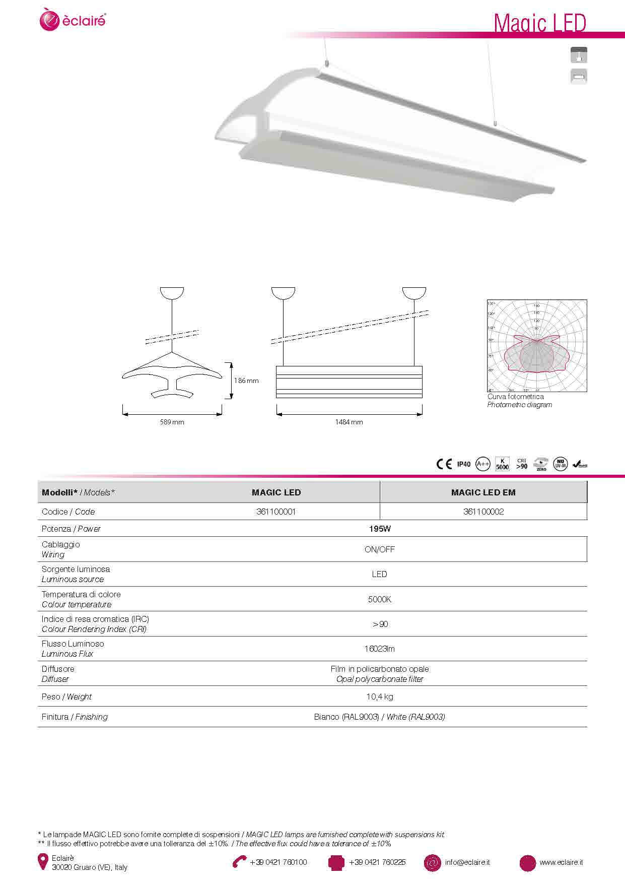 MAGIC LED ECLAIRE