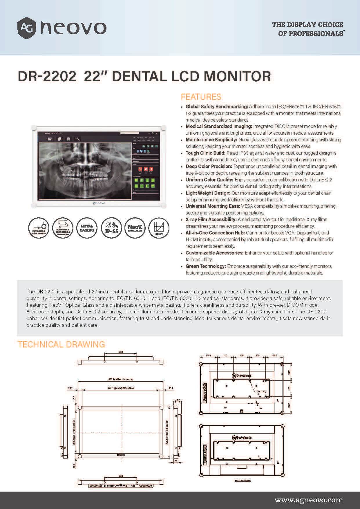 Neovo DR-2202_Datasheet
