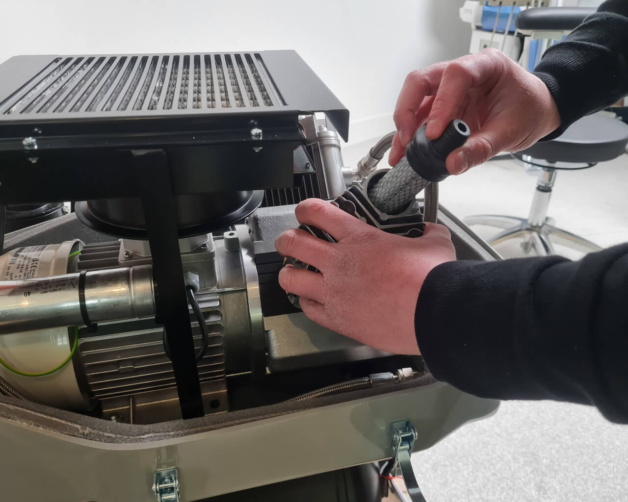 Replace compressor filter