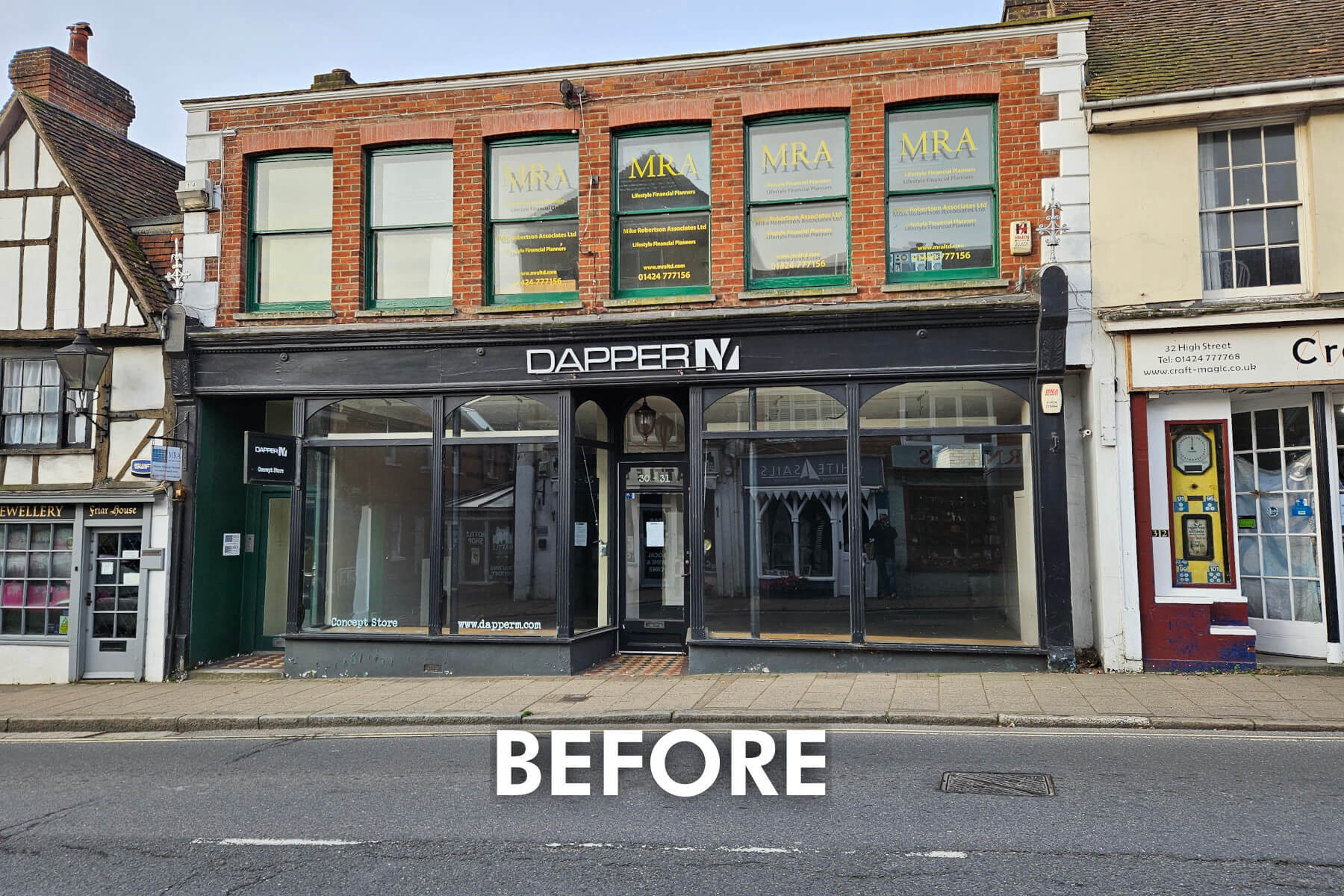 Battle smiles shop front before