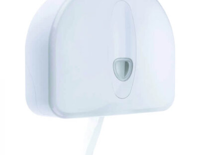 Toilet Roll Dispenser - Mini Jumbo - Plastic - White