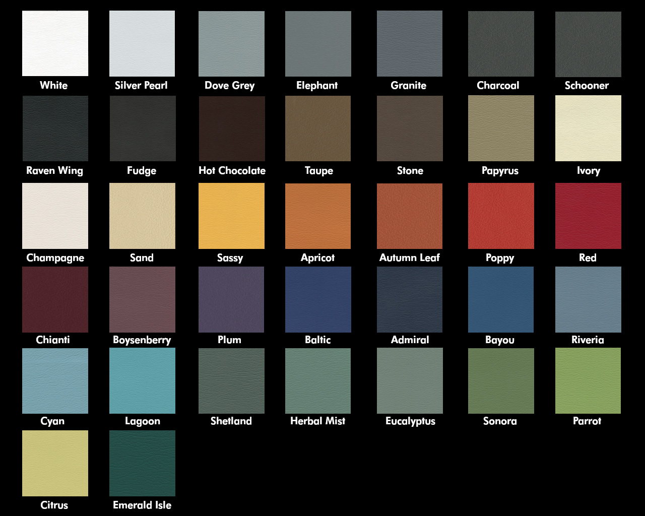 Belmont ultrasoft upholstery colours