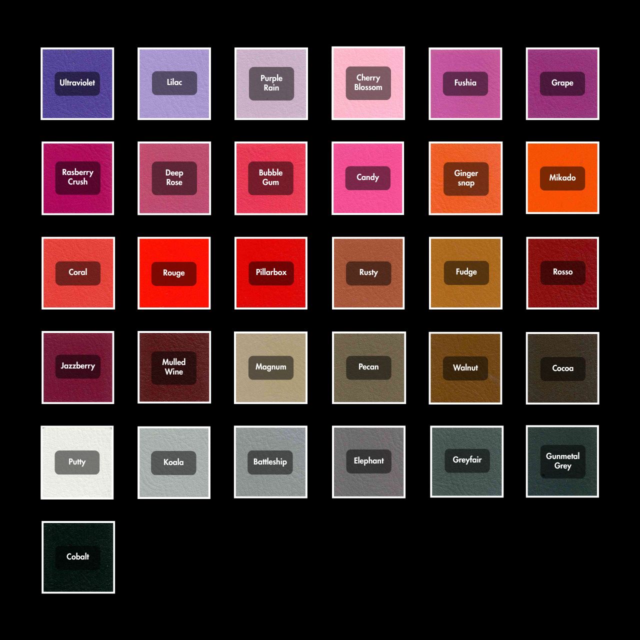 Re-Upholstery Colours 2