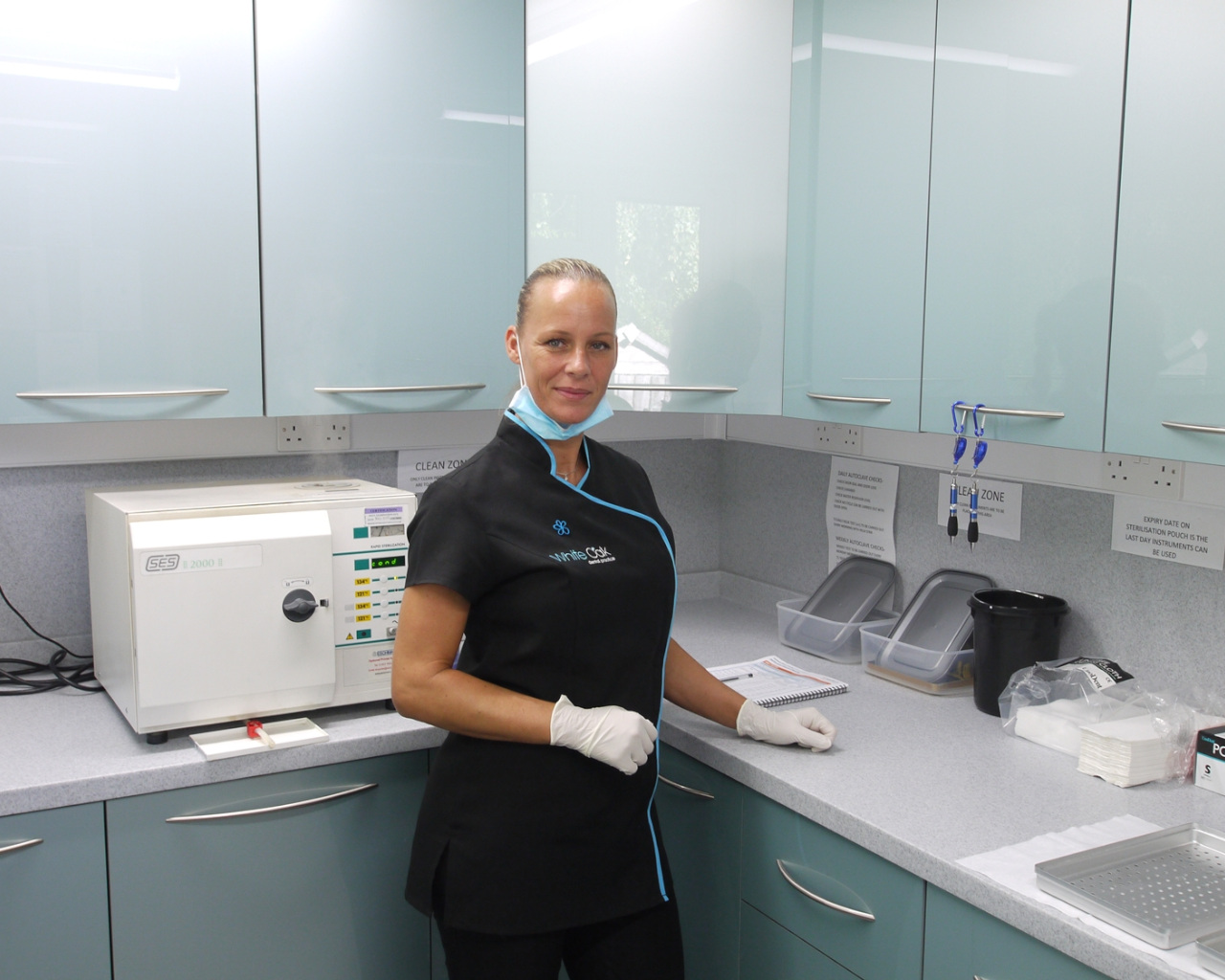 Dental decon room equipment installation