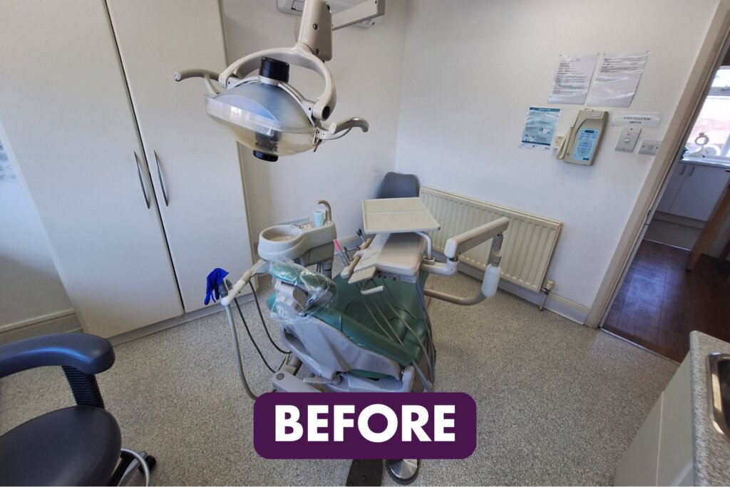 Horton Dental Before chair back text