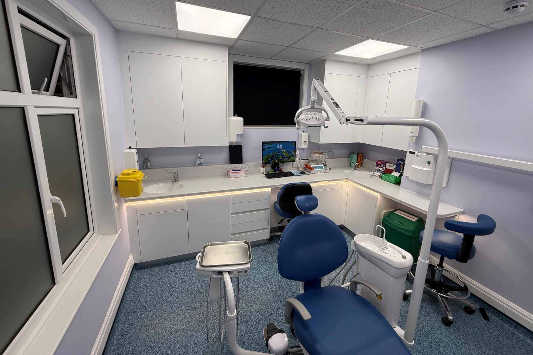 Swalecliffe dental surgery cabinetry lighting