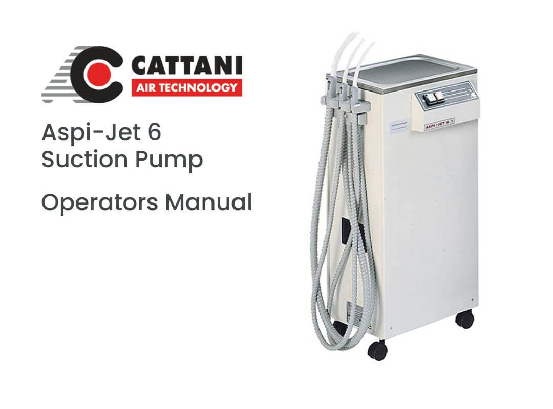 Cattani Aspi-Jet 6 Suction Pump Manual