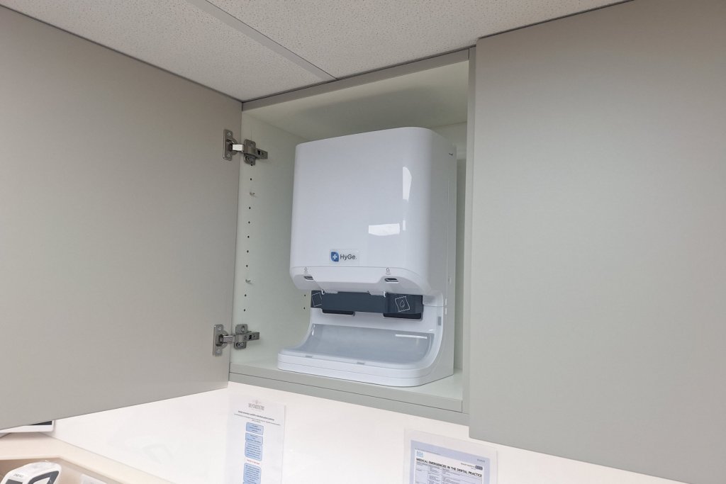 Dentartistry HyGe in cupboard