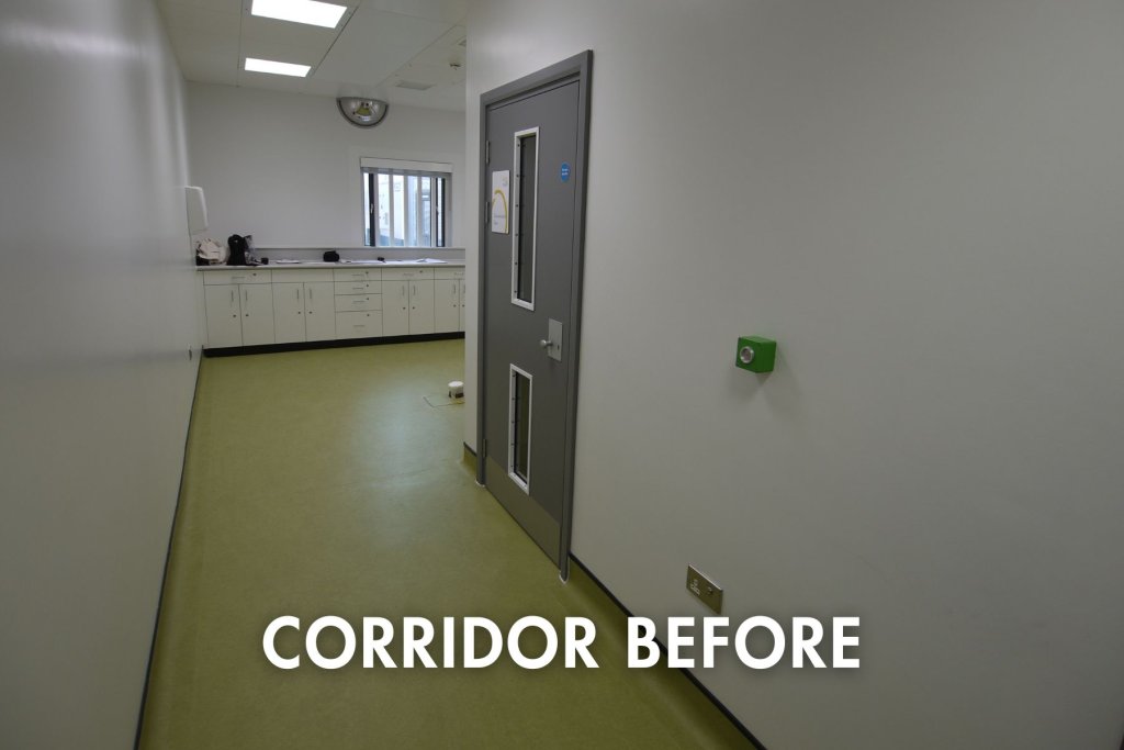 HMP Wandsworth surgery corridor before