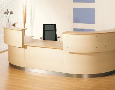 Salvo Reception Desk Range - Beech Upper Units