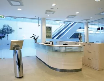 Salvo Reception Desk Range - Birch