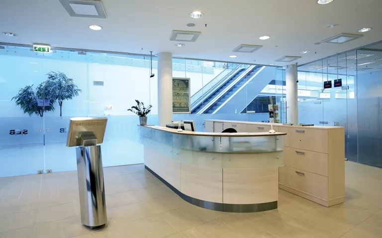Salvo Reception Desk Range - Birch