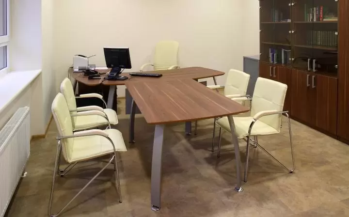 Ultima - Walnut Desk and Cupboards with Glass Doors